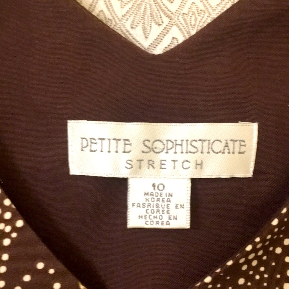 Petite Sophisticate brown dress - Picture 3 of 5